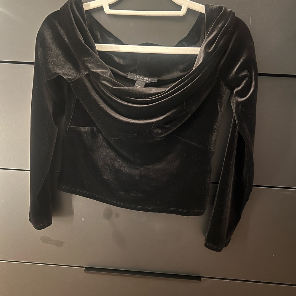 Black Velvet Bebe Top